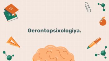 Gerontopsixologiya faniga kirish
