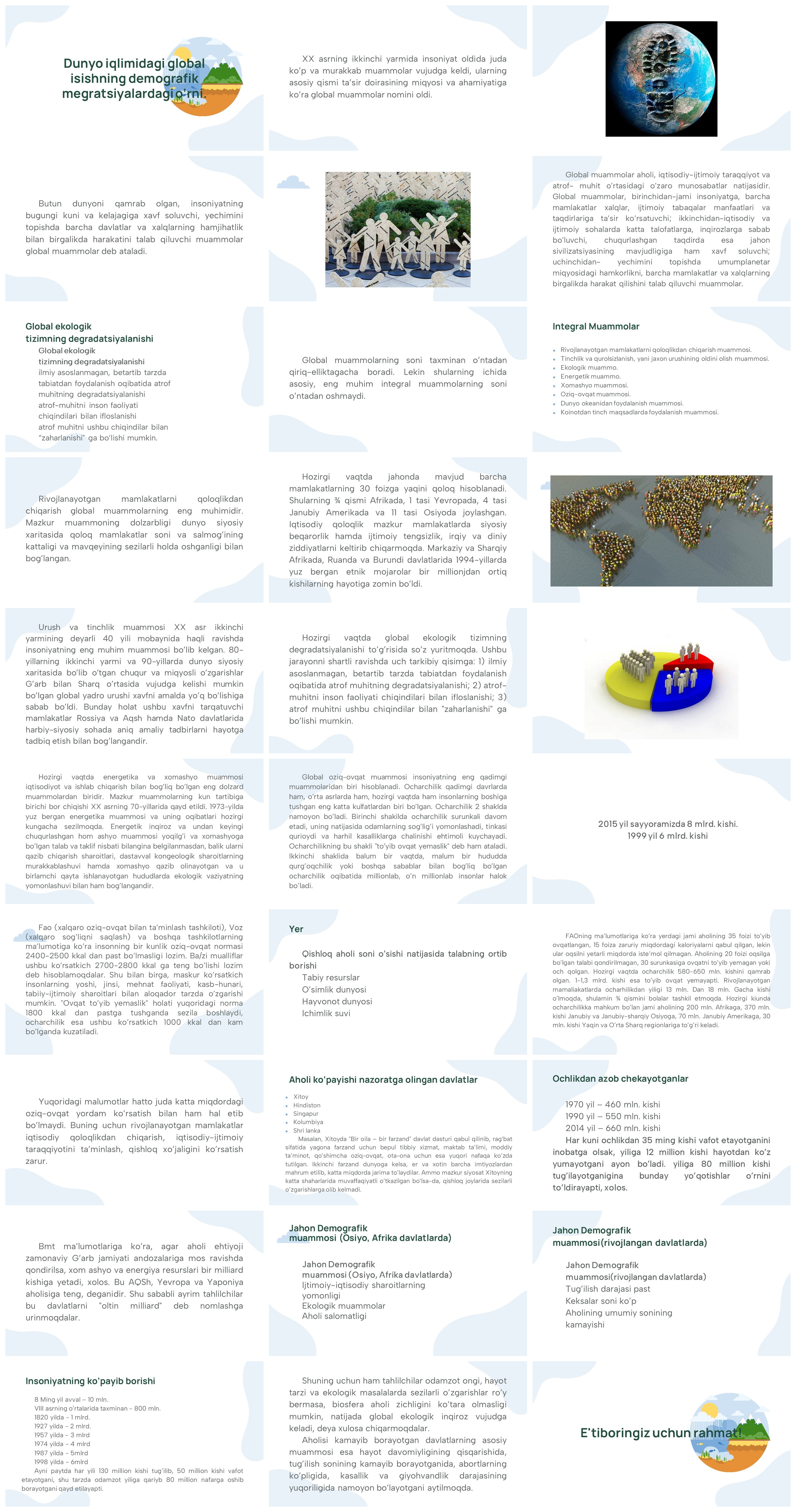 Global isishning demografik migratsiyalardagi o'rni