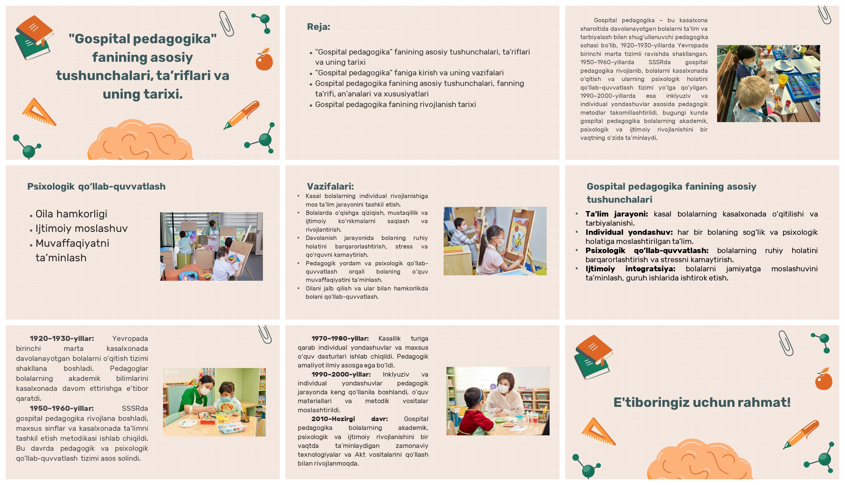 Gospital pedagogika fanining asosiy tushunchalari va tarixi