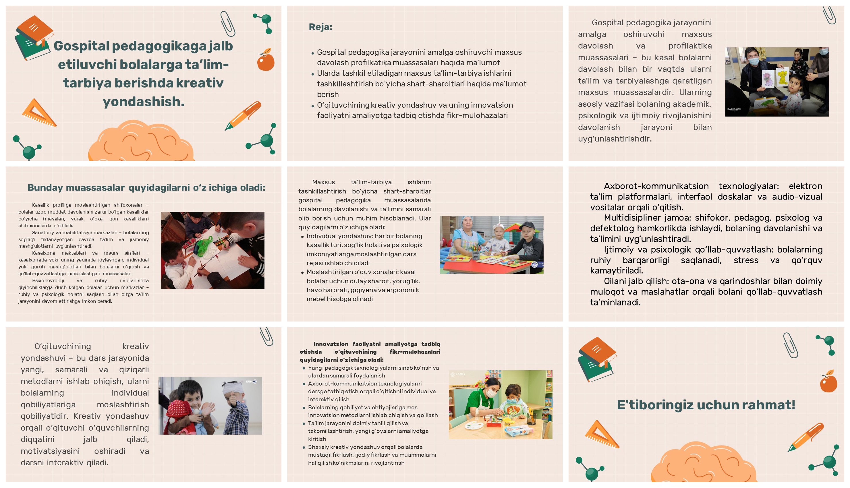 Gospital pedagogikada kreativ yondashish