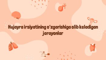 Hujayra irsiyatining o'zgarishiga olib keladigan jarayonlar