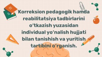 Individual yo'nalish hujjati bilan ishlash tartibi