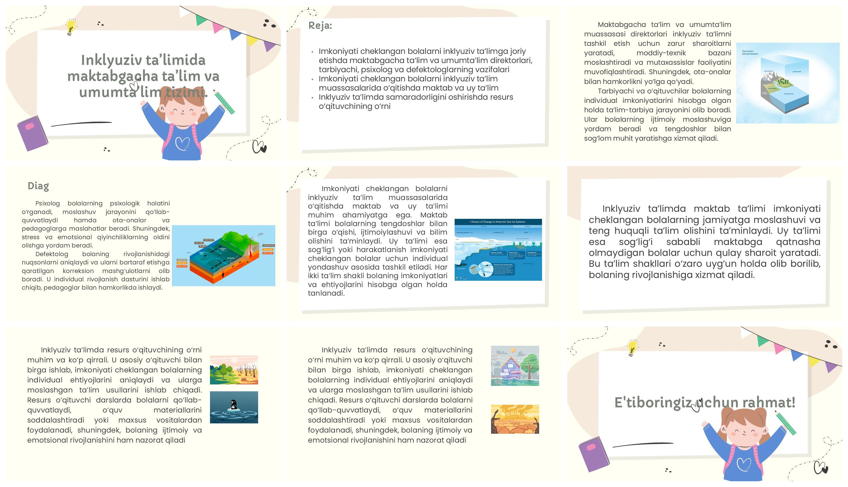 Inklyuziv ta'limda maktabgacha va umumta'lim tizimi