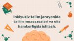 Inklyuziv ta'limda oila va maktab hamkorligi