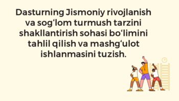 Jismoniy rivojlanish va sog‘lom turmush tarzini shakllantirish tahlili