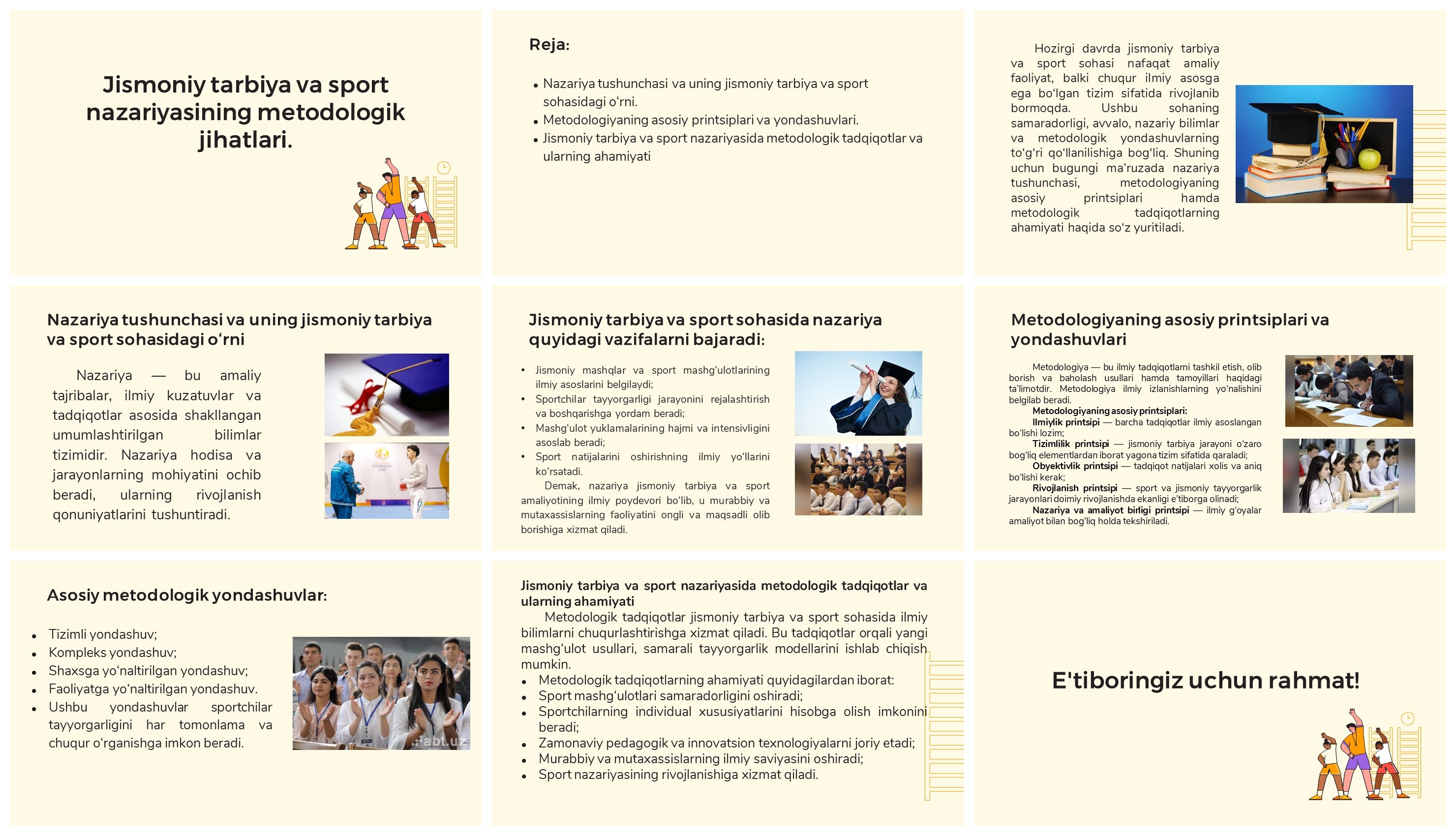 Jismoniy tarbiya va sport nazariyasining metodologik jihatlari