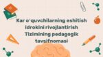 Kar o'quvchilarning eshitish idrokini rivojlantirish tizimi