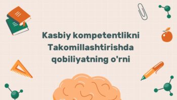 Kasbiy kompetentlikni takomillashtirishda qobiliyatning o'rni