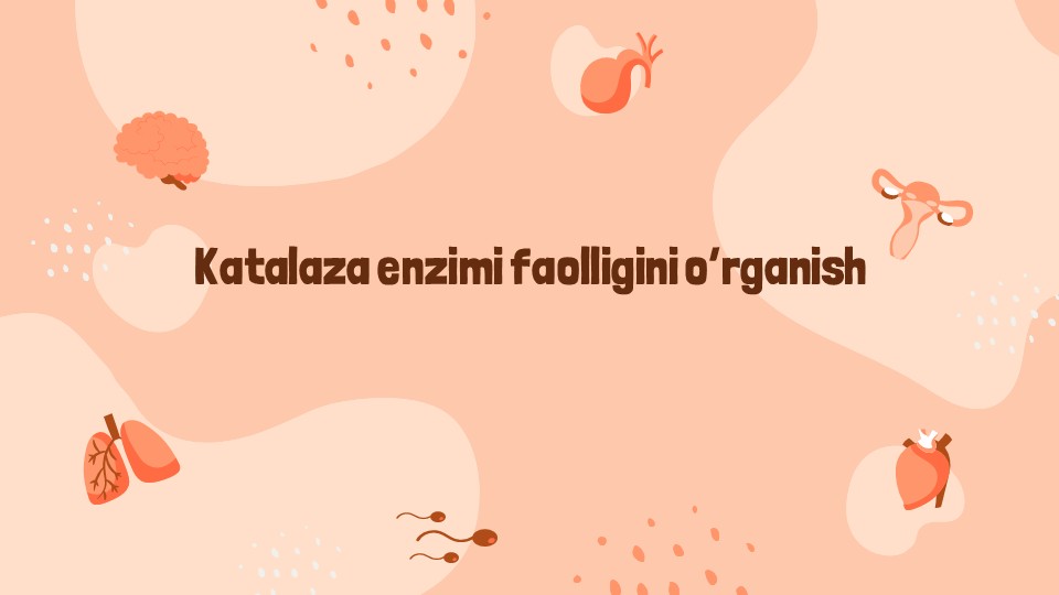 Katalaza enzimi faolligini o‘rganish laboratoriya ishi_main Katalaza enzimi faolligini o‘rganish laboratoriya ishi