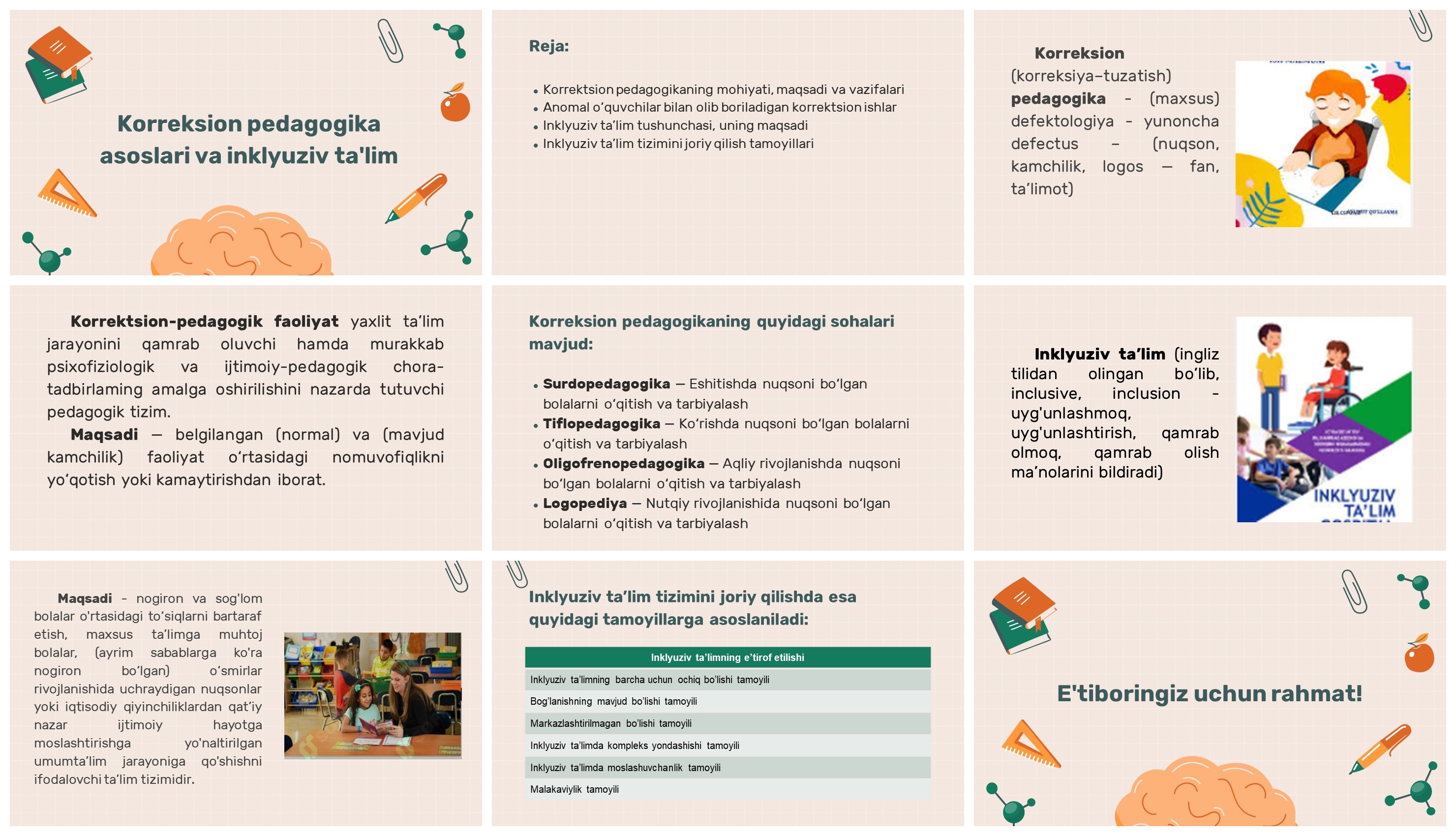 Korreksion pedagogika asoslari va inklyuziv ta'lim
