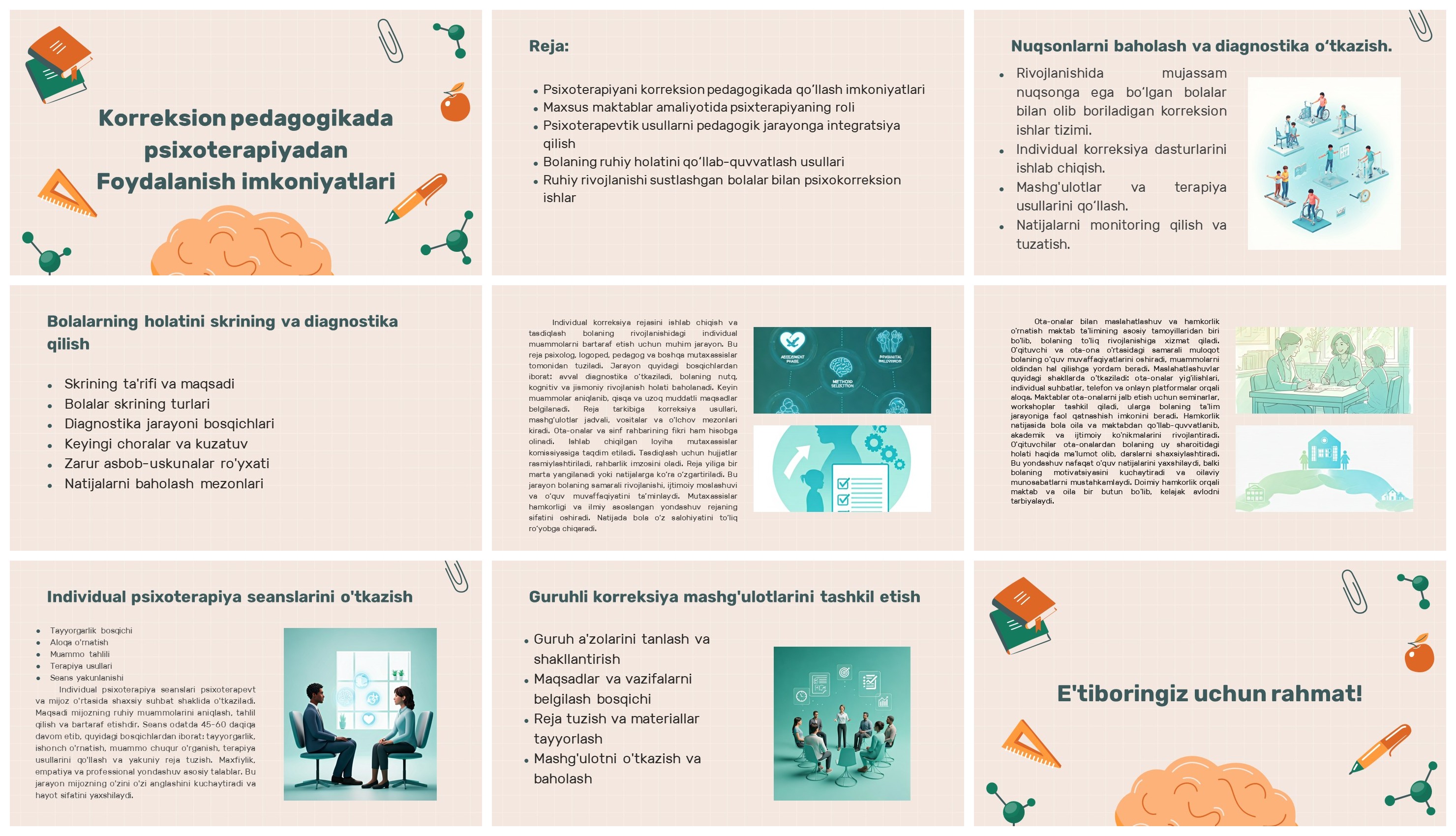 Korreksion pedagogikada psixoterapiyadan foydalanish imkoniyatlari