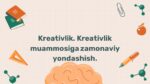 Kreativlik muammosiga zamonaviy yondashish