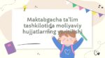 Maktabgacha ta'lim tashkilotida moliyaviy hujjatlar yuritilishi