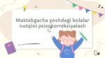 Maktabgacha yoshdagi bolalar nutqini psixokorreksiyalash_main