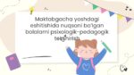 Maktabgacha yoshdagi eshitishida nuqsoni bo‘lgan bolalarni