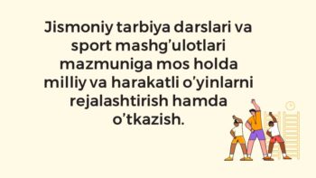 Milliy va harakatli o'yinlarni o'qitish metodikasi