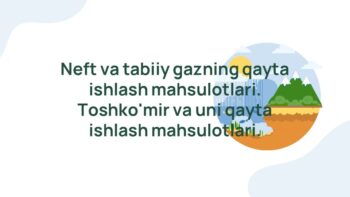 Neft va tabiiy gaz hamda toshko'mir mahsulotlari