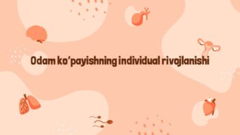 Odam ko'payishining individual rivojlanishi
