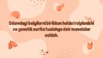 Odamda birikkan irsiylanish va genetik xarita masalalari