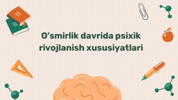 O'smirlik davri psixologiyasi