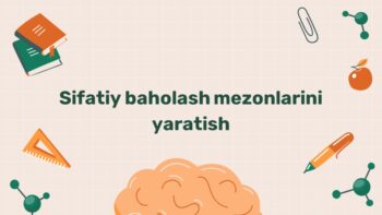 Pedagogik akmeologiyada sifatiy baholash mezonlari