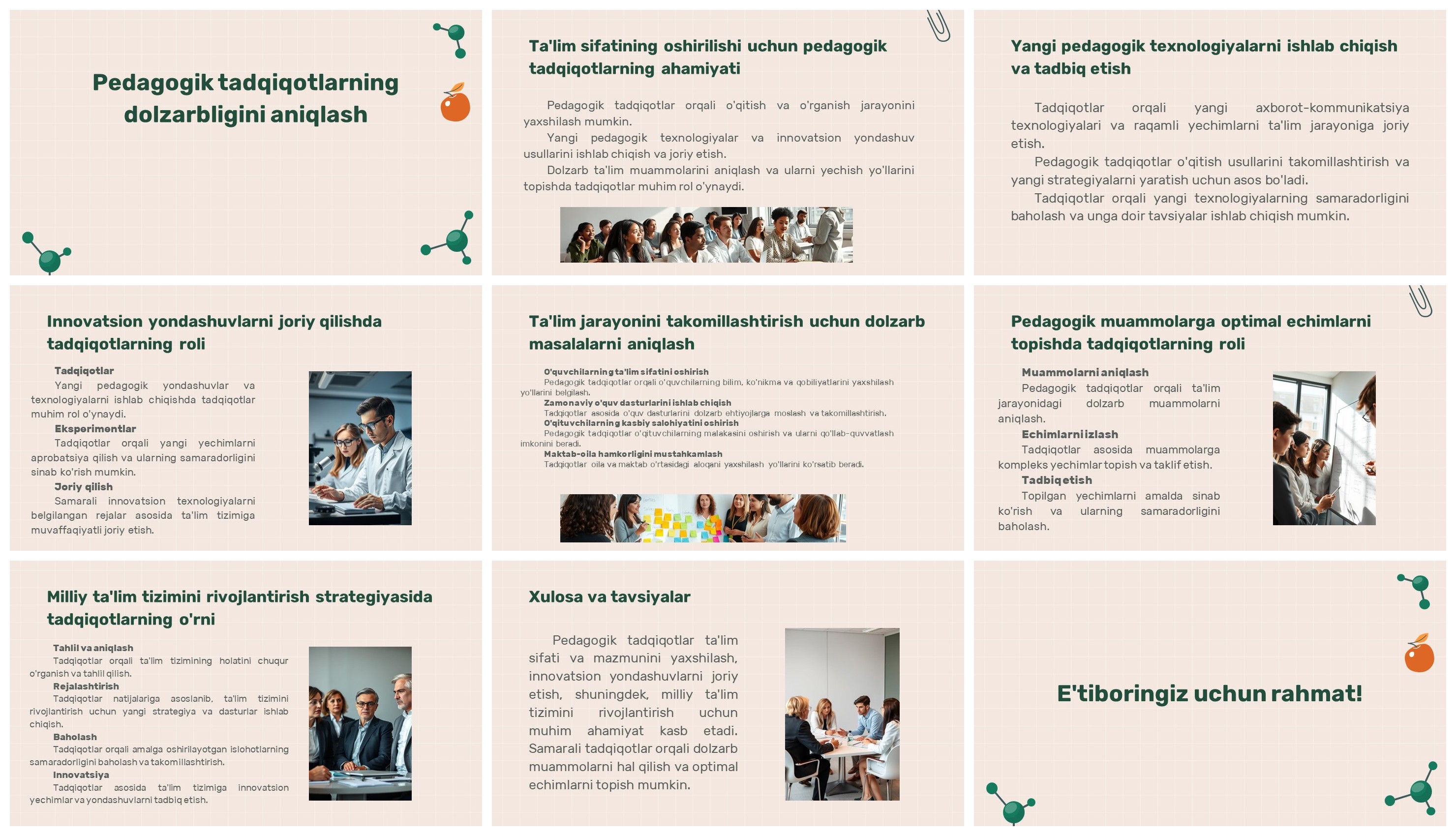 Pedagogik tadqiqotlarning dolzarbligi va ahamiyati