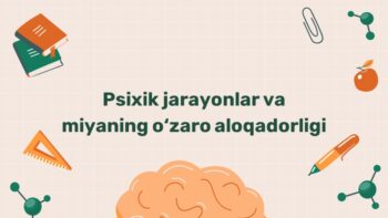 Psixik jarayonlar va miya aloqadorligi