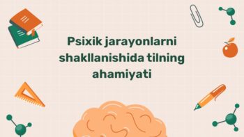 Psixik jarayonlarda tilning ahamiyati
