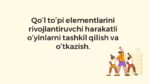 Qo'l to'pi elementlarini rivojlantiruvchi harakatli o'yinlar