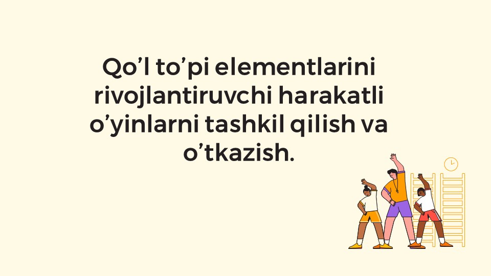 Qo'l to'pi elementlarini rivojlantiruvchi harakatli o'yinlar_main Qo'l to'pi elementlarini rivojlantiruvchi harakatli o'yinlar
