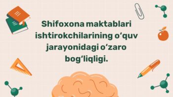 Shifoxona maktablari o‘quv jarayonidagi o‘zaro bog‘liqlik