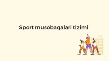 Sport musobaqalari tizimi nizomi