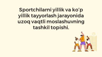 Sportchilarni uzoq vaqtli moslashuv tayyorlash