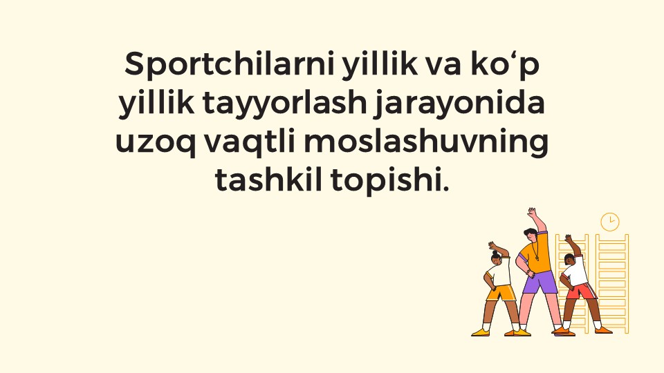 Sportchilarni uzoq vaqtli moslashuv tayyorlash_main Sportchilarni uzoq vaqtli moslashuv tayyorlash