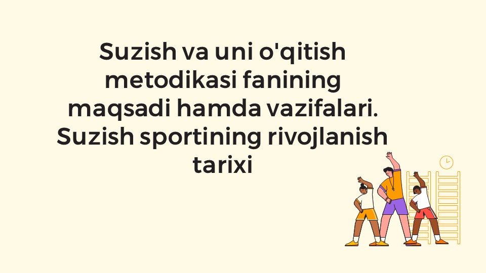 Suzish va uni o'qitish metodikasi fani_main Suzish va uni o'qitish metodikasi fani