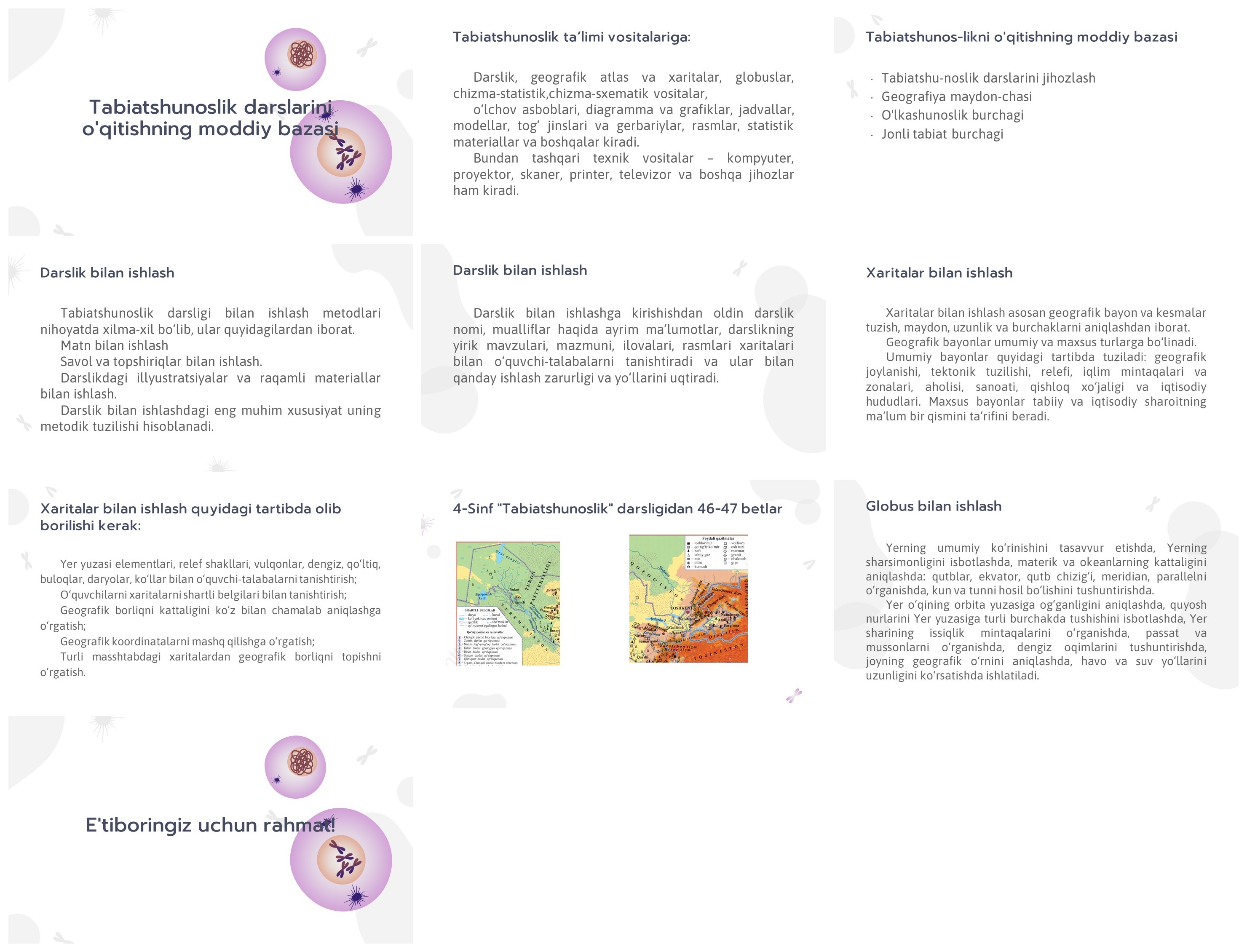 Tabiatshunoslik darslarining moddiy bazasi