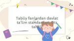Tabiiy fanlar DTS tahlili