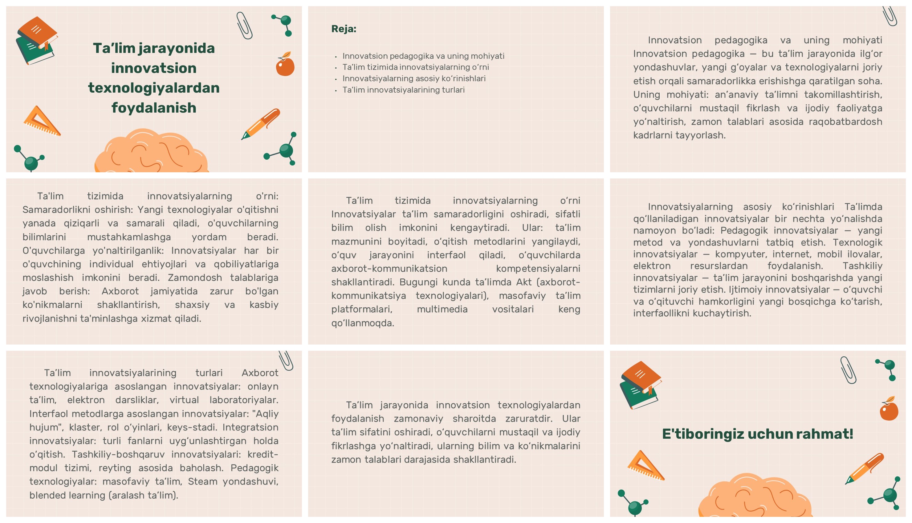 Ta'limda innovatsion texnologiyalar