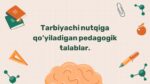 Tarbiyachi nutqiga pedagogik talablar_main