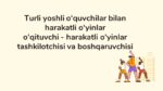 Turli yoshli o‘quvchilar uchun harakatli o‘yinlar_main