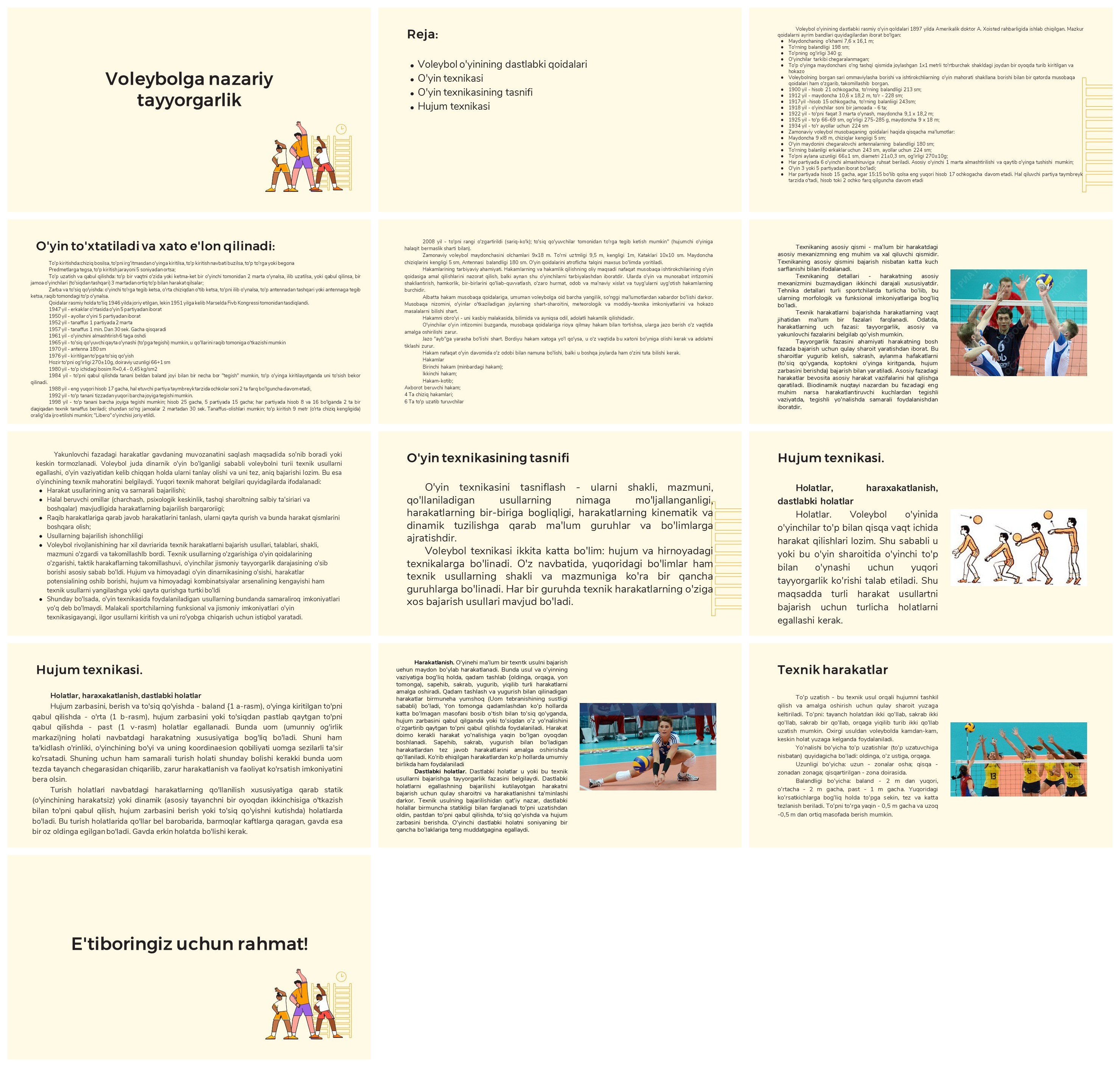Voleybol nazariy tayyorgarlik qoidalari texnikasi