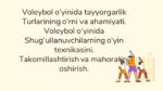 Voleybol o‘yin texnikasi va tayyorgarlik