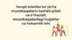 Yengil atletika musobaqalarini tashkil qilish va hakamlik