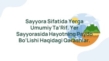 Yer sayyorasi va hayotning paydo bo'lishi