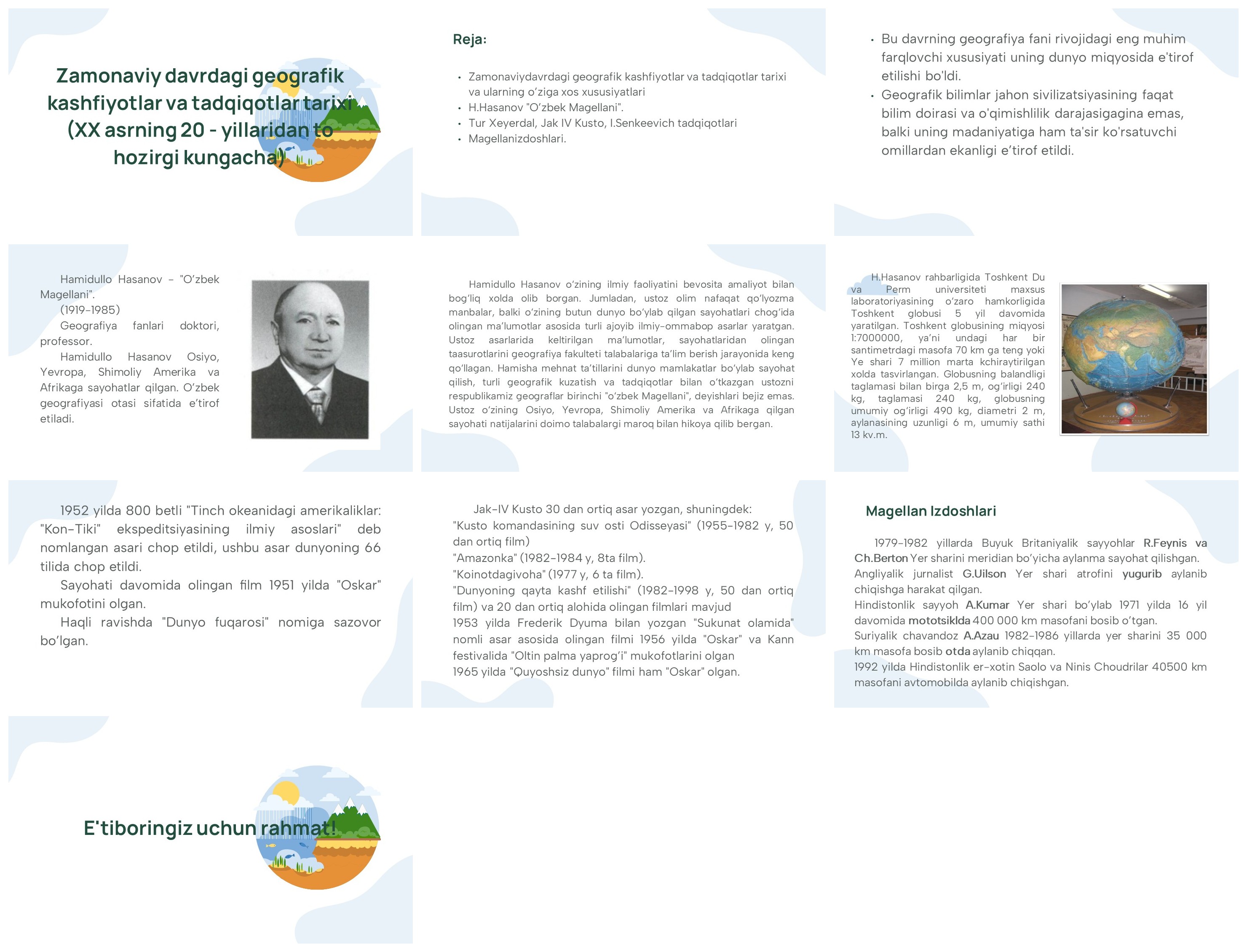 Zamonaviy geografik kashfiyotlar va tadqiqotlar
